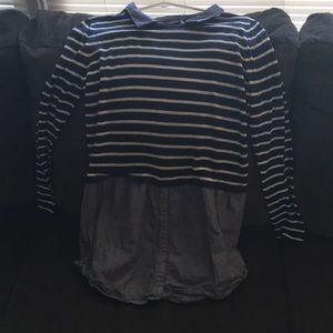 Navy Stripped Blouse